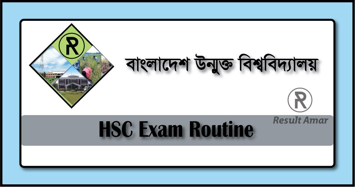 Bangladesh Open University HSC Routine