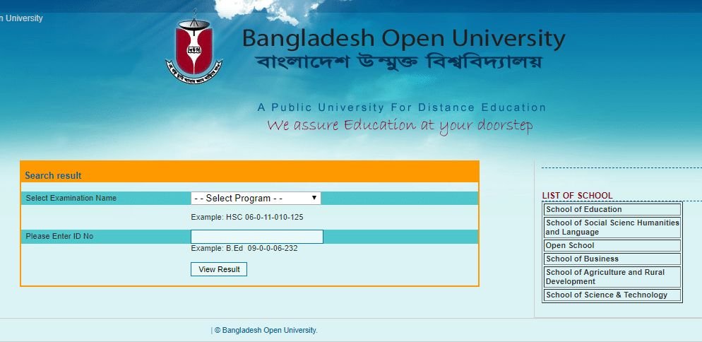 BOU HSC Result