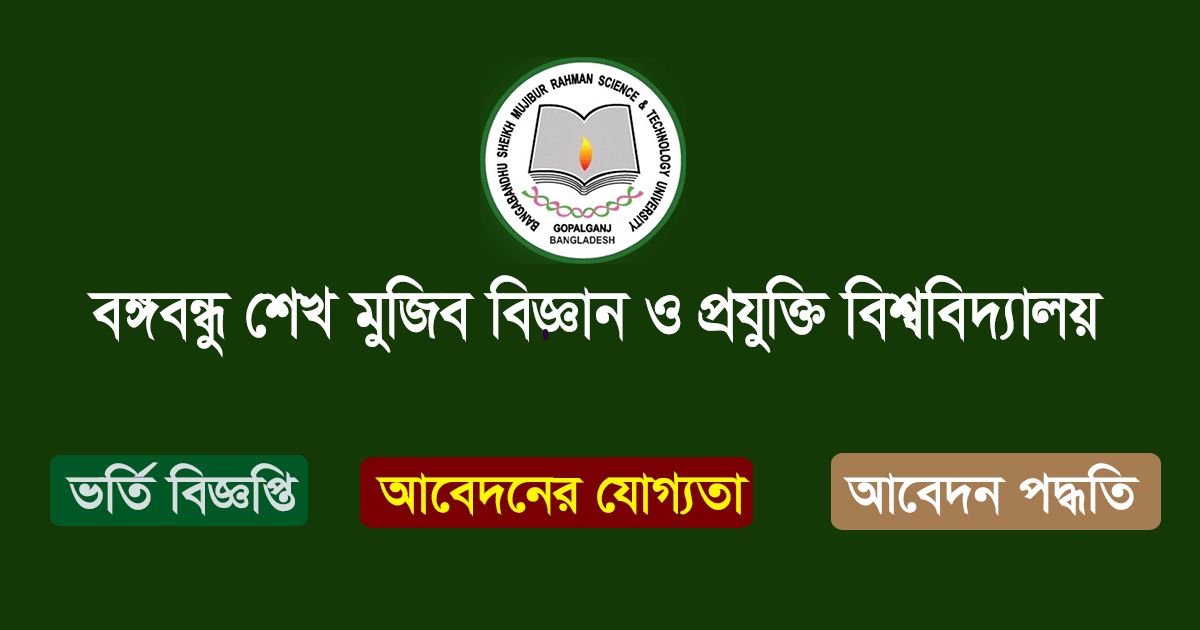 BSMRSTU Admission Circular